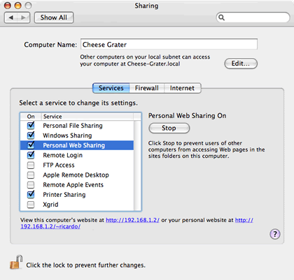 Sharing Prefs Pane